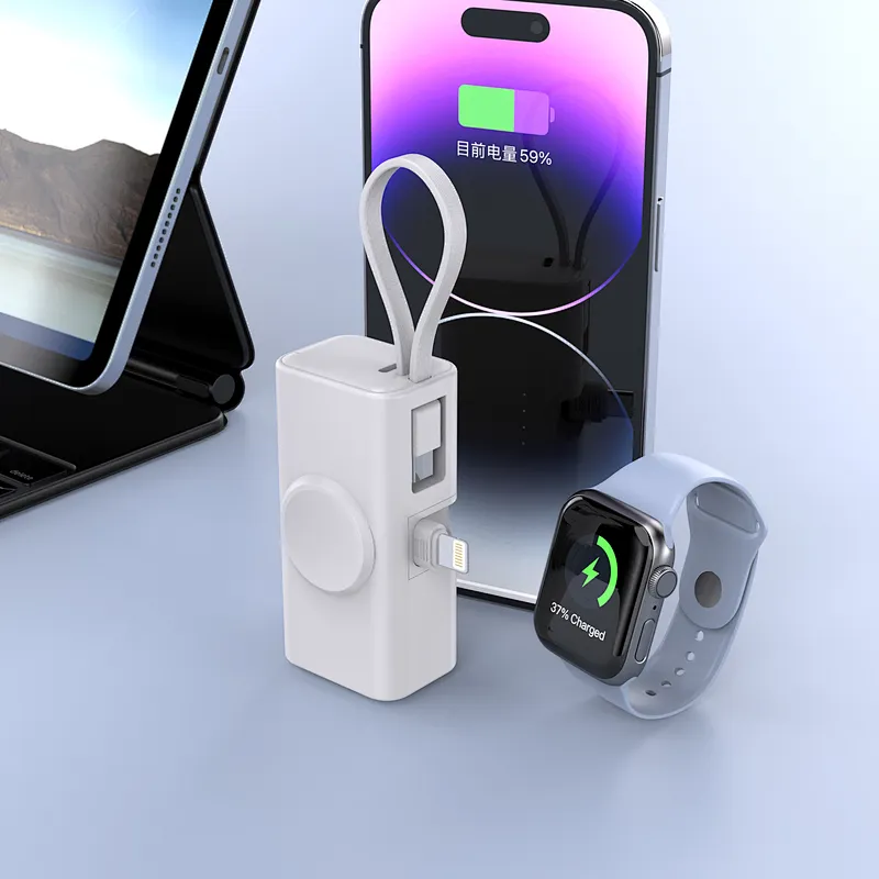 Mini Power Bank 5000mAh & Earphone Wireless Charger